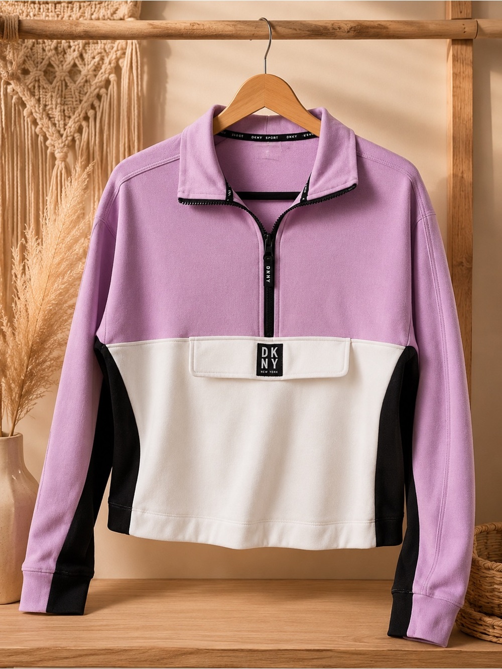 DKNY Sport Woman's 1/2 Zip Pull-Over Jacket Size‎ Medium